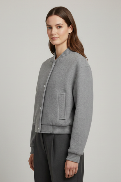 Lena | Cropped Jacket with Snap Fastening