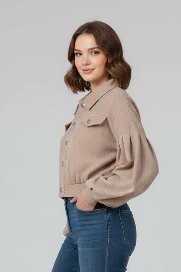 Lena | Cropped Zip Jacket