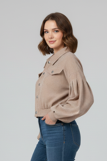 Lena | Cropped Zip Jacket