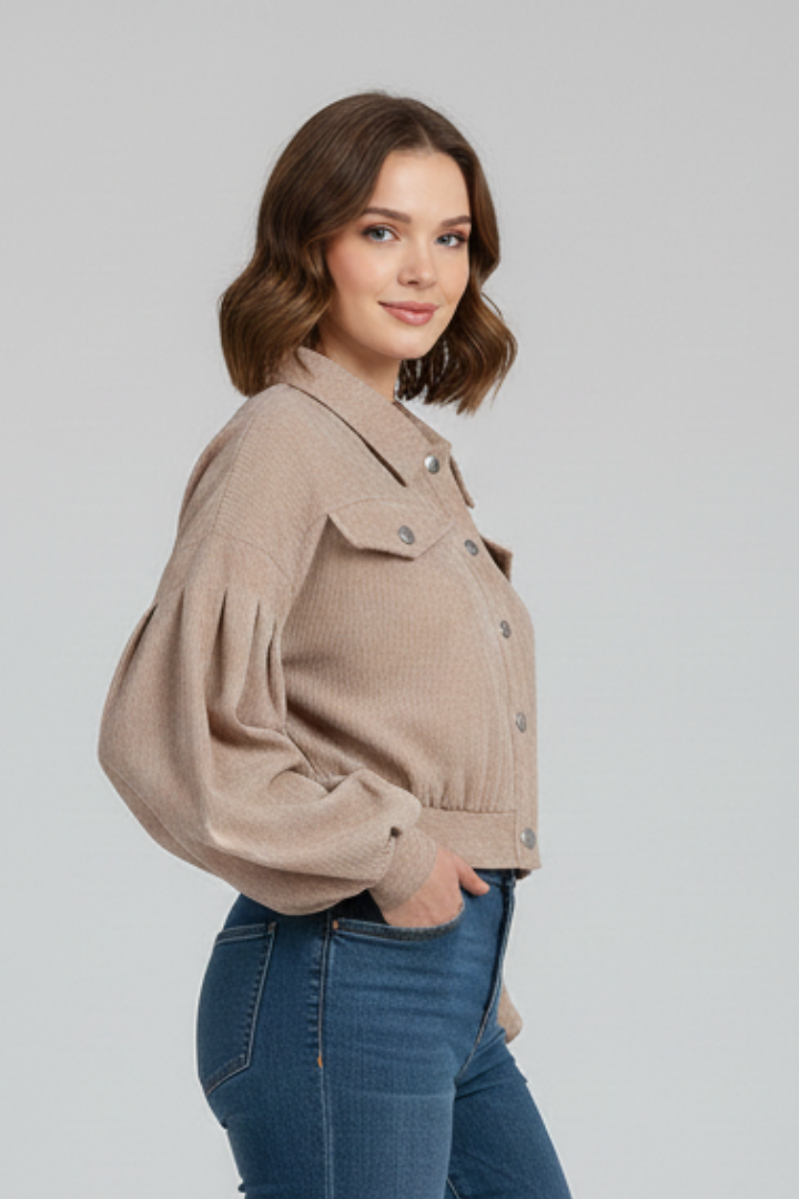Lena | Cropped Zip Jacket