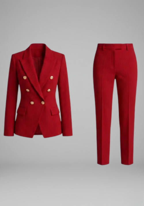 Vivienne | Double-Breasted Blazer Set with Buttons