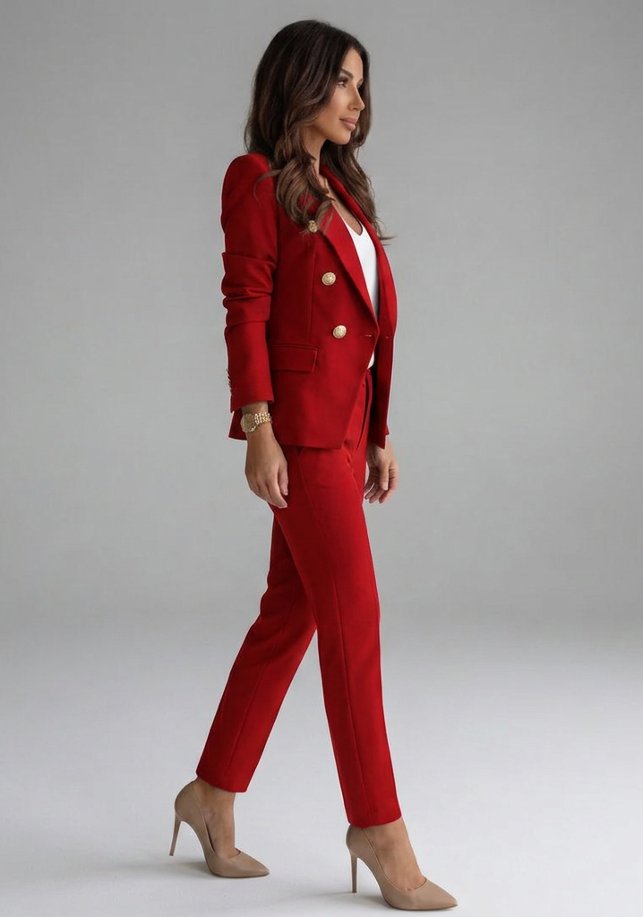 Vivienne | Double-Breasted Blazer Set with Buttons