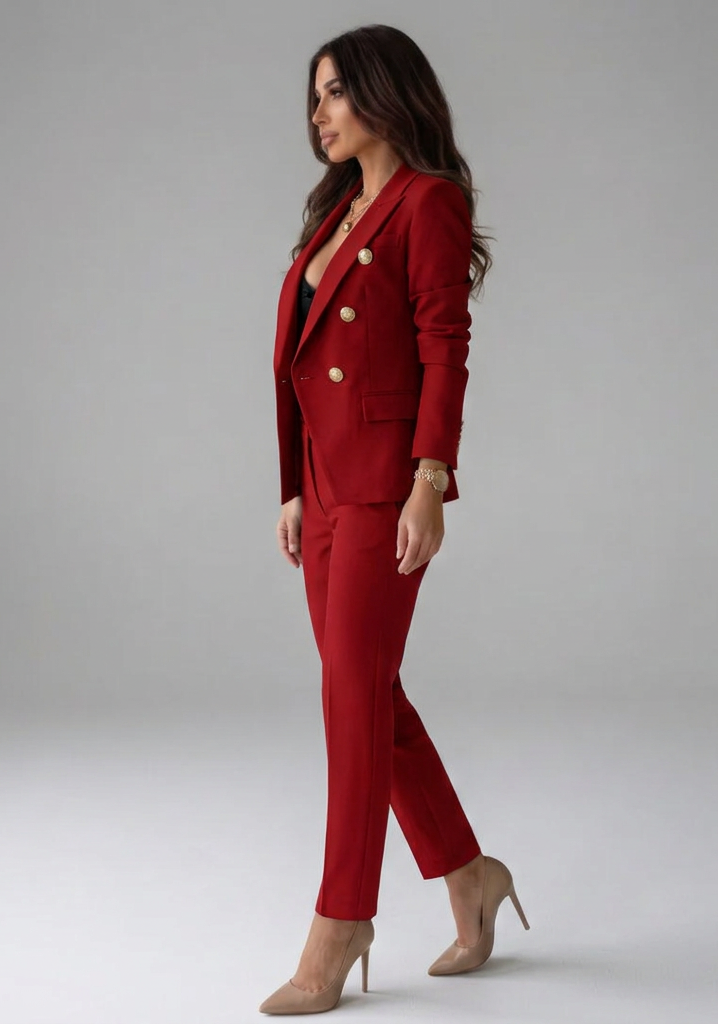 Vivienne | Double-Breasted Blazer Set with Buttons