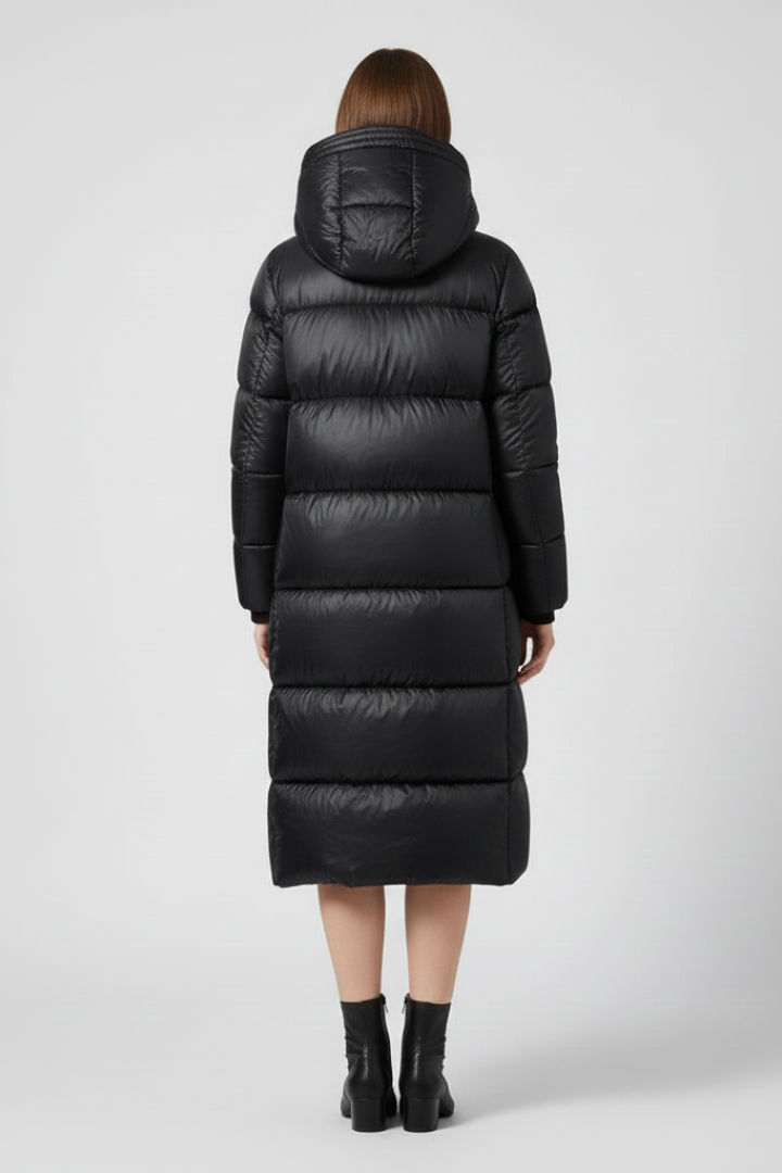 Elena | Quilted Down Coat with Hood