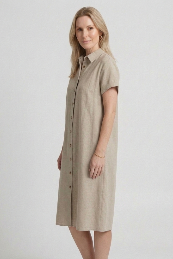 Lila | Elegant Button Placket Dress