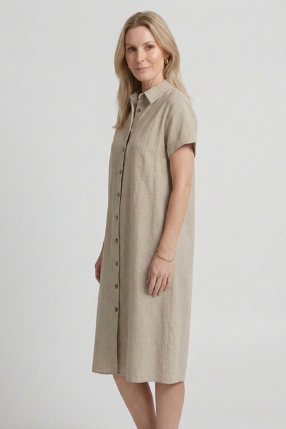 Lila | Elegant Button Placket Dress