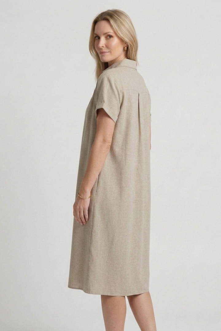 Lila | Elegant Button Placket Dress