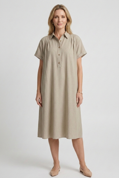 Lila | Elegant Button Placket Dress