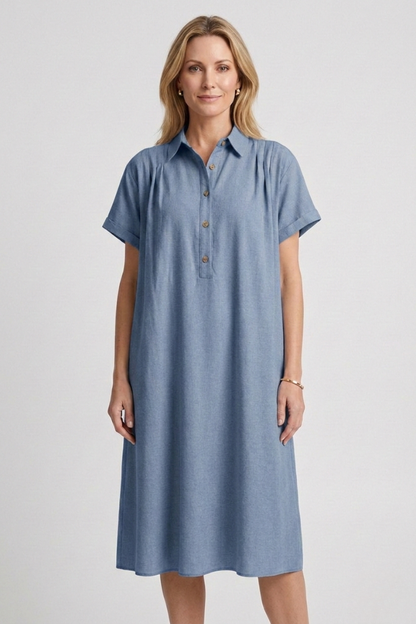 Lila | Elegant Button Placket Dress