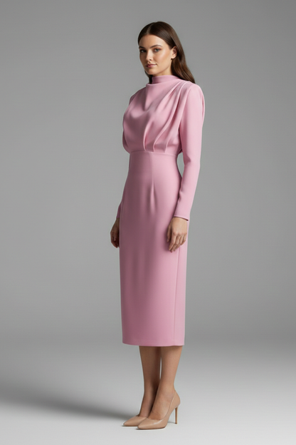 Vivienne | High Neck Long Sleeve Dress