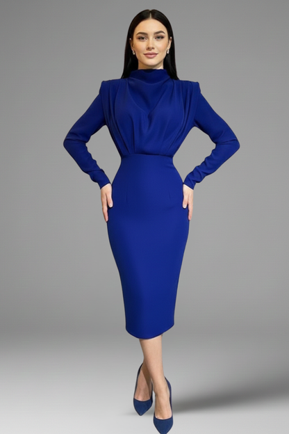 Vivienne | High Neck Long Sleeve Dress