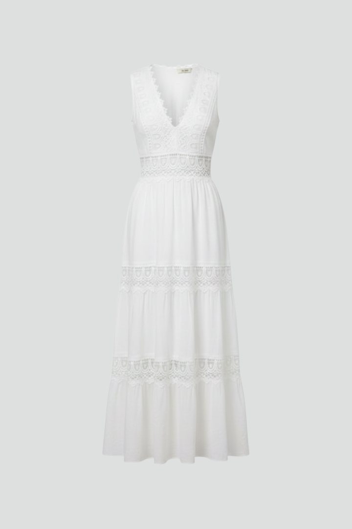 Lila | Lace Appliqué Tiered Dress