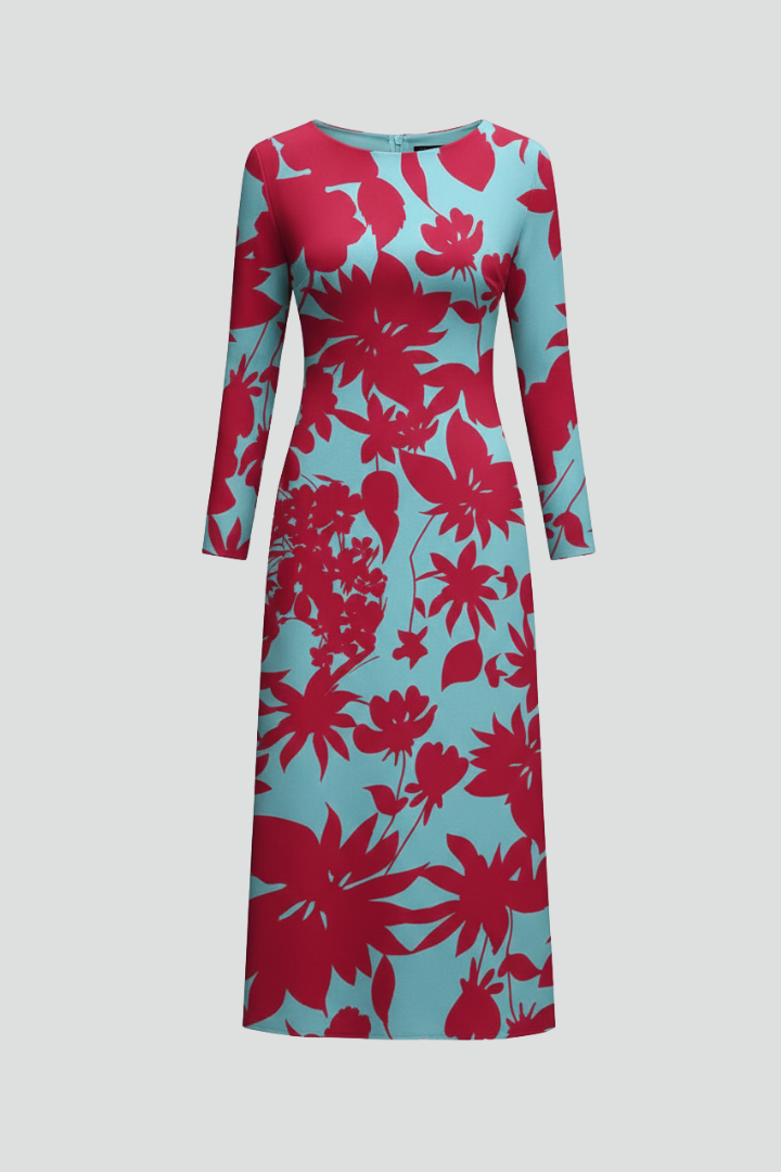 Lena | Irregular Hem Long Sleeve Dress
