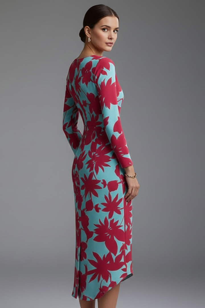 Lena | Irregular Hem Long Sleeve Dress