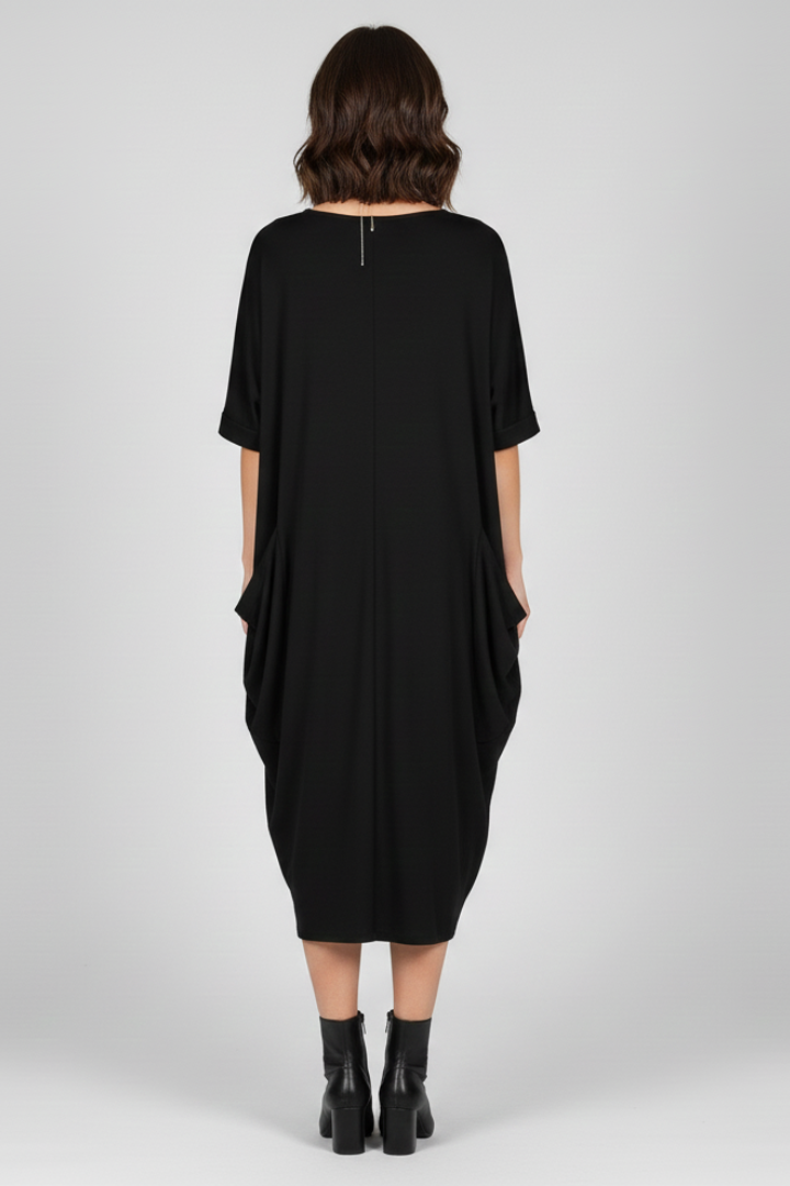 Lena | Elegant Round Neck Short Sleeve Dress