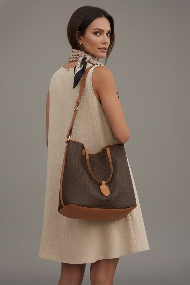 Lila | Elegant Round Neck Dress with Pockets