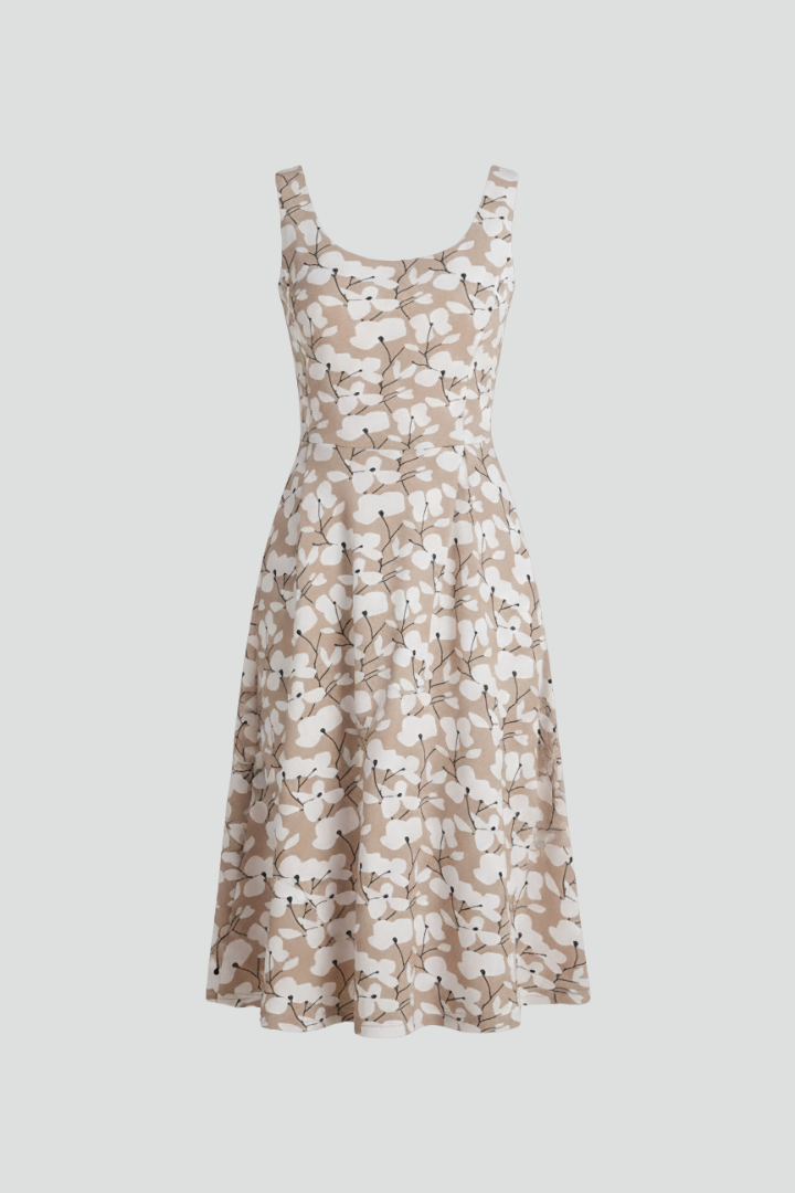 Elena | Sleek Sleeveless Round Neck Dress