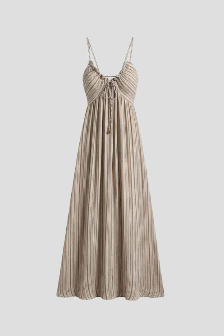 Luna | Pleated Spaghetti Strap Dress