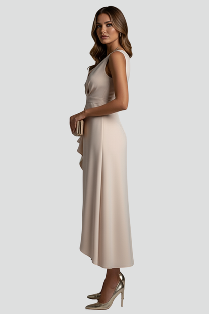 Lila | V-Neck Asymmetrical Hem Dress