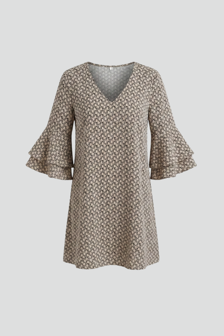 Lila | V-Neck Dress with Flared Sleeves