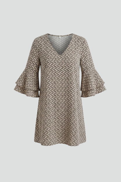 Lila | V-Neck Dress with Flared Sleeves