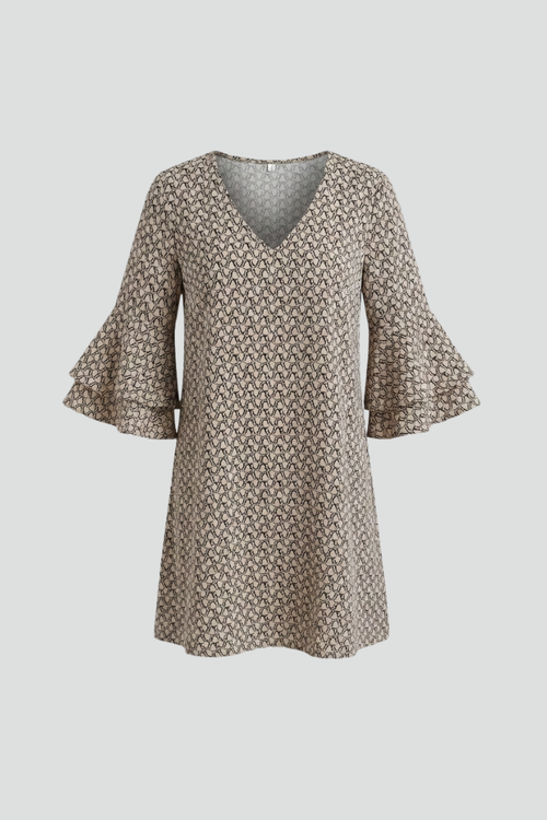 Lila | V-Neck Dress with Flared Sleeves
