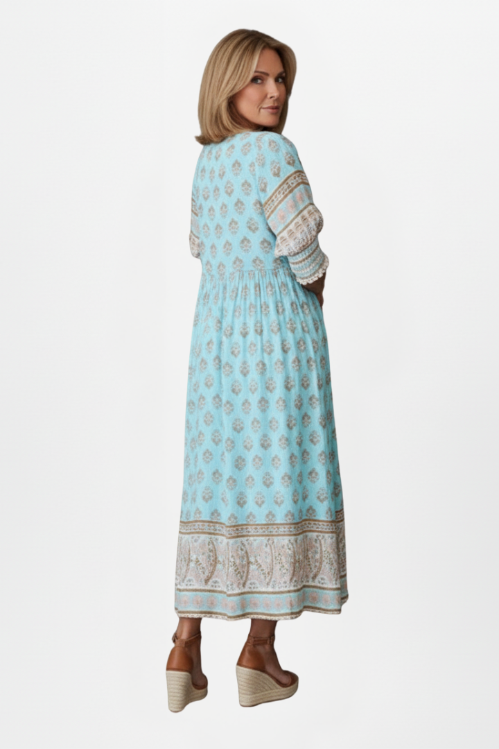 Lila | V-Neck Patterned Dress