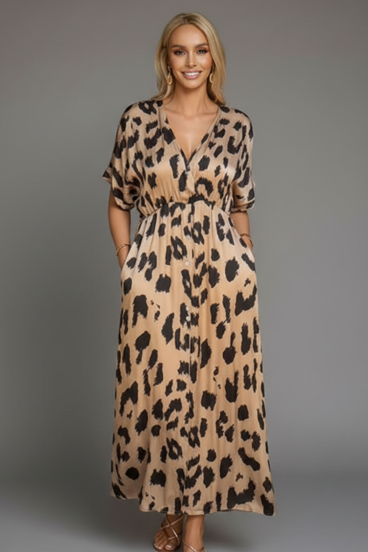 Lila | V-Neck Printed Dress