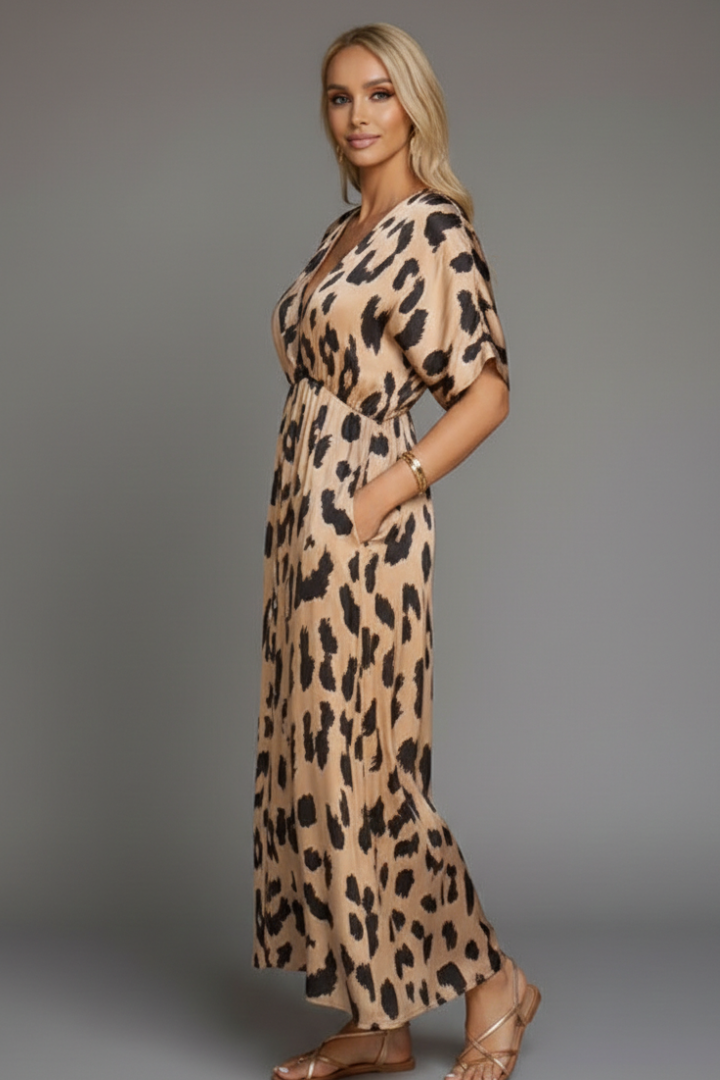 Lila | V-Neck Printed Dress