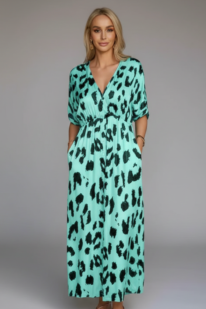 Lila | V-Neck Printed Dress