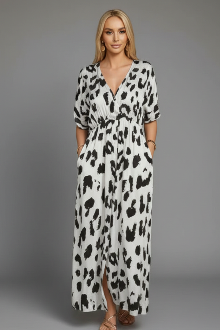 Lila | V-Neck Printed Dress