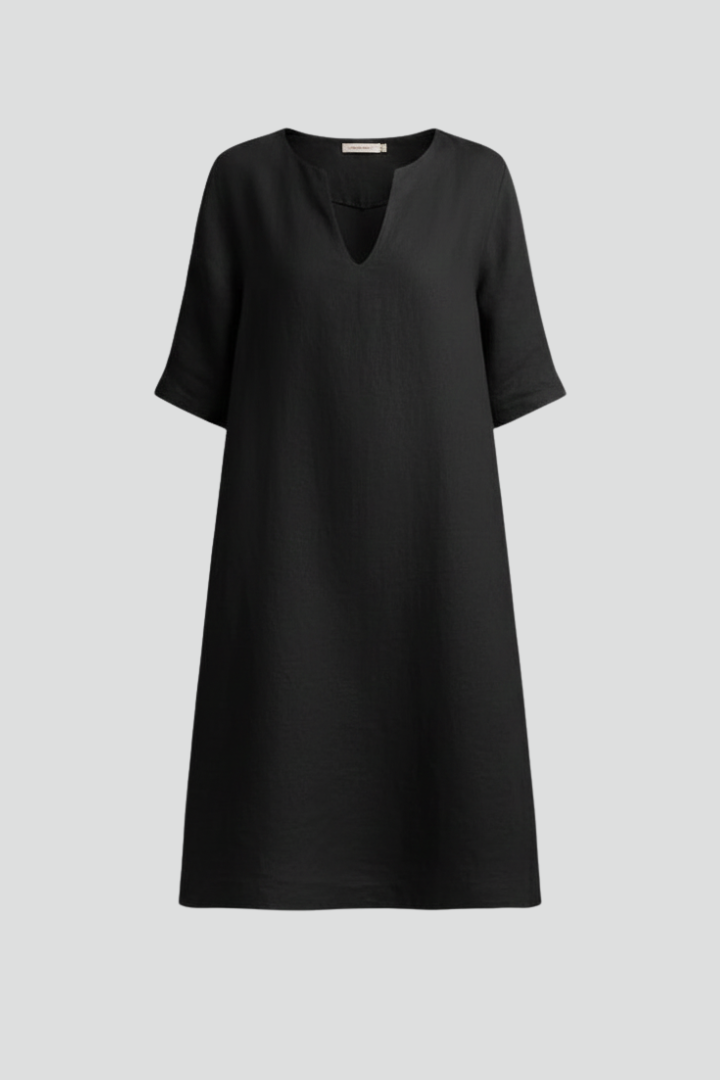 Lila | V-Neck Three-Quarter Sleeve Dress