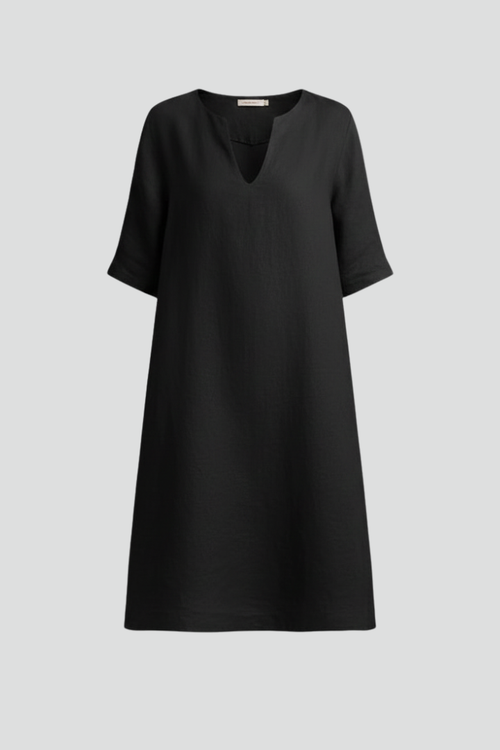 Lila | V-Neck Three-Quarter Sleeve Dress