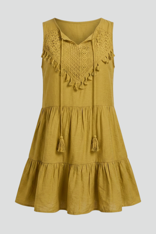Lila | V-Neck Tiered Hem Dress