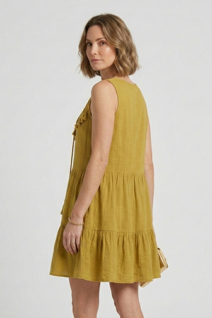 Lila | V-Neck Tiered Hem Dress