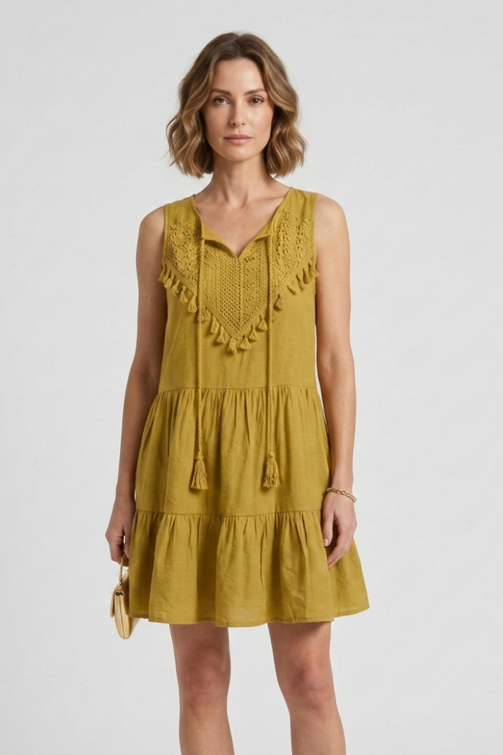 Lila | V-Neck Tiered Hem Dress