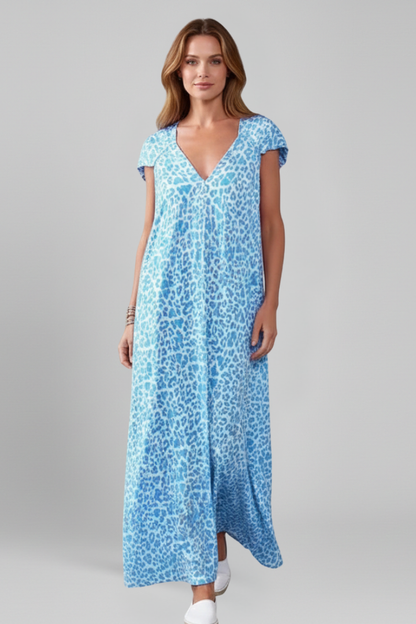 Luna | V Neck Printed Dress