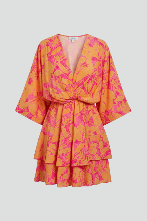 Lila | V Neck Ruffled Hem Dress