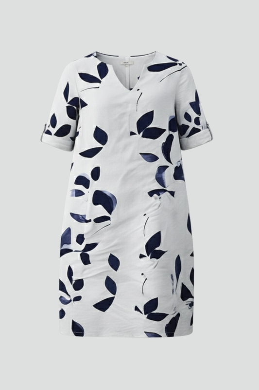 Elena | V Neck Short Sleeve Dress