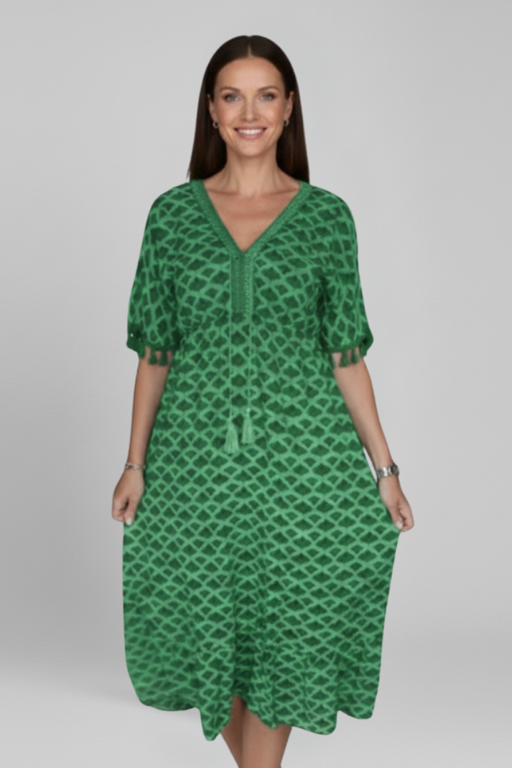 Lila | V Neck Short Sleeve Dress