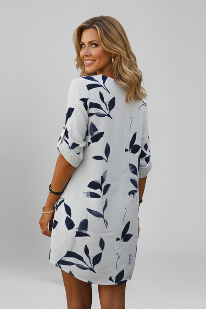 Elena | V Neck Short Sleeve Dress