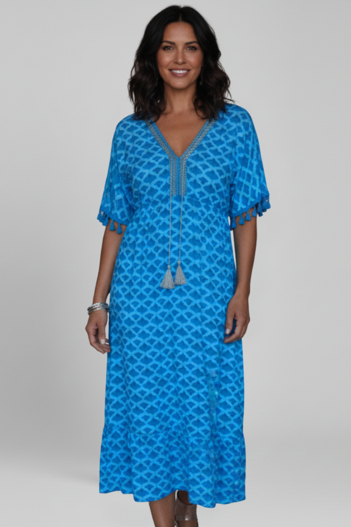 Lila | V Neck Short Sleeve Dress