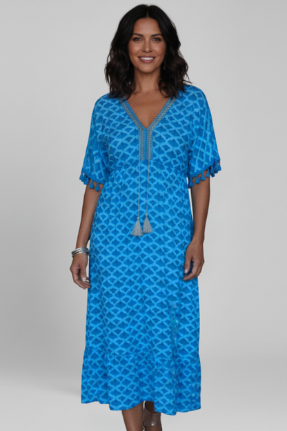 Lila | V Neck Short Sleeve Dress