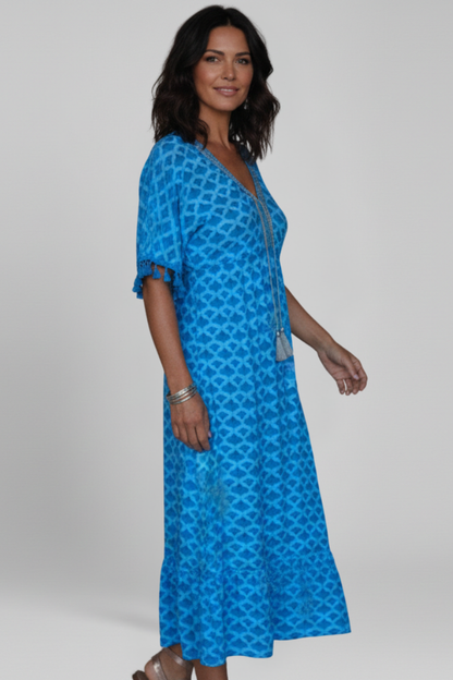 Lila | V Neck Short Sleeve Dress