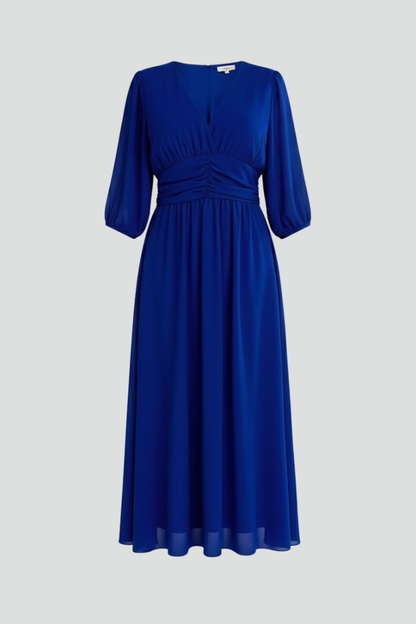 Lila | V Neck Wrap Waist Dress
