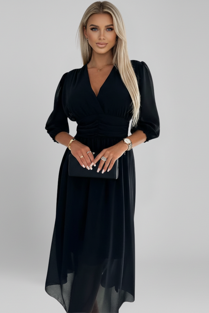 Lila | V Neck Wrap Waist Dress