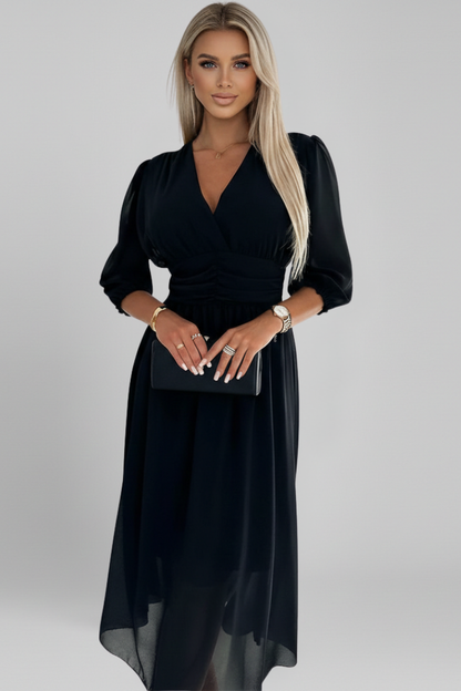 Lila | V Neck Wrap Waist Dress
