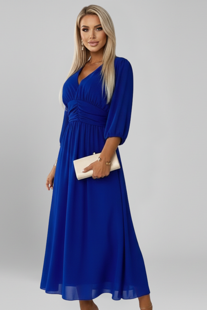 Lila | V Neck Wrap Waist Dress