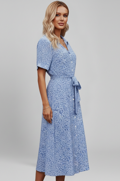 Lila | V Neckline Button-Down Dress