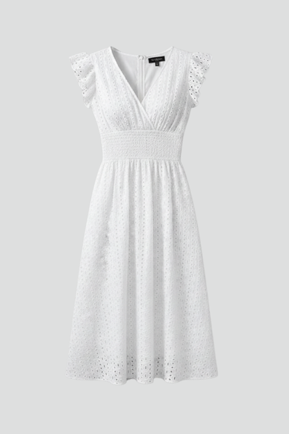 Lila | V Neckline Short Sleeve Dress